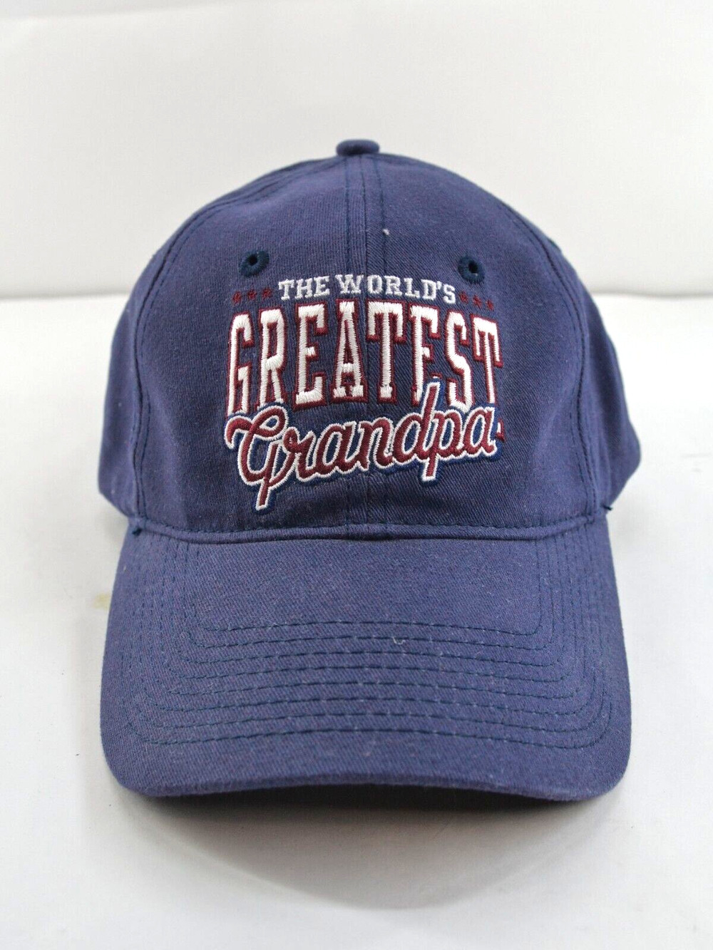 Baseball Cap The World's Greatest Grandfather Lid Hook & Loop Blue